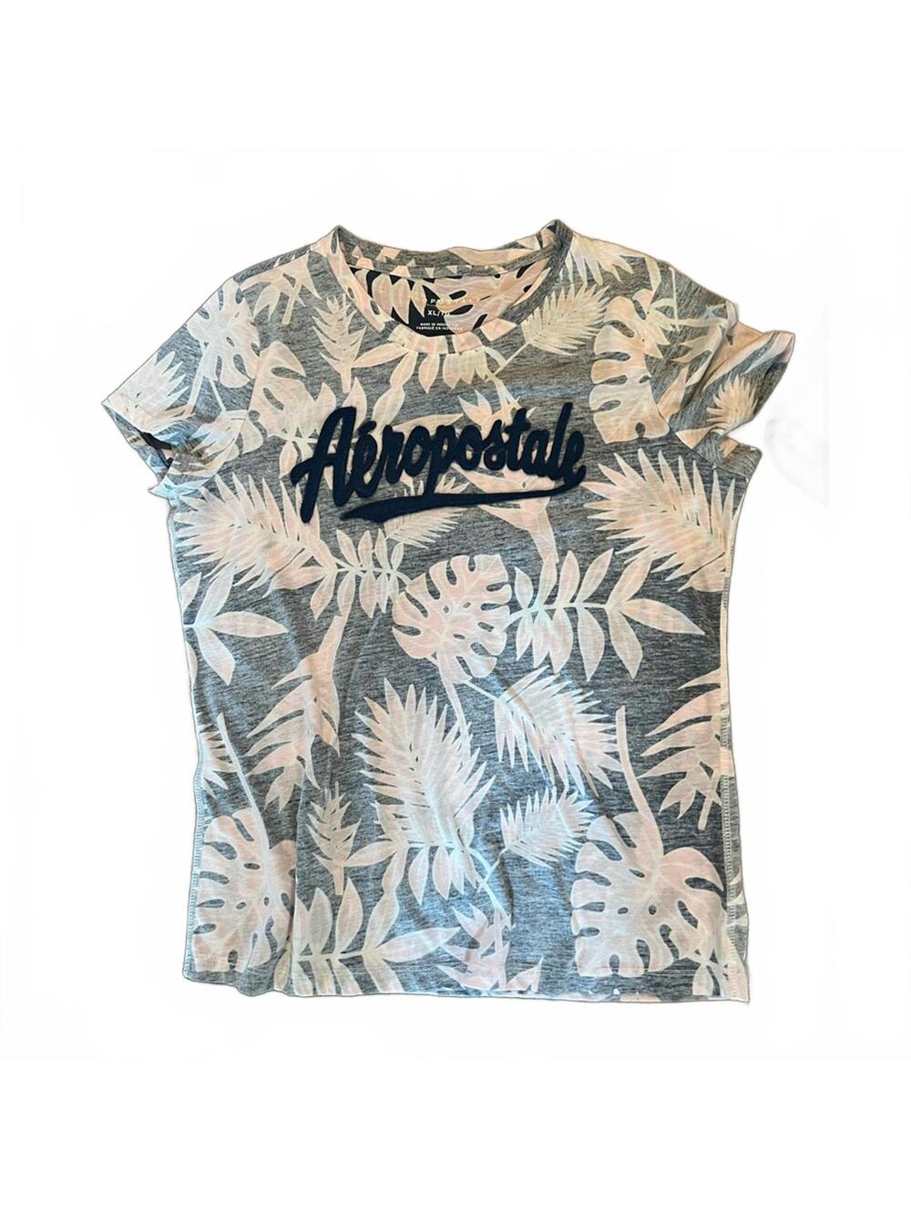 Aeropostale Juniors's XL Floral Logo T-Shirt and Denim Shorts(size 9) Set